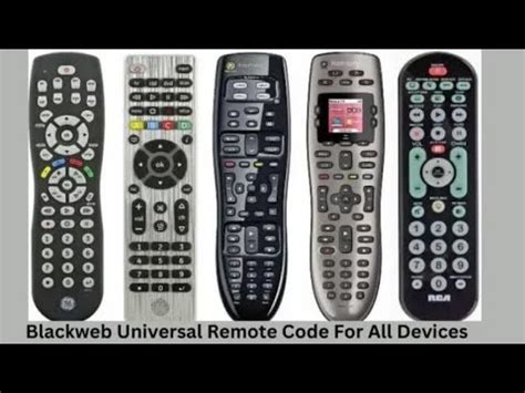 BlackWeb Universal Remote Codes & Programming .